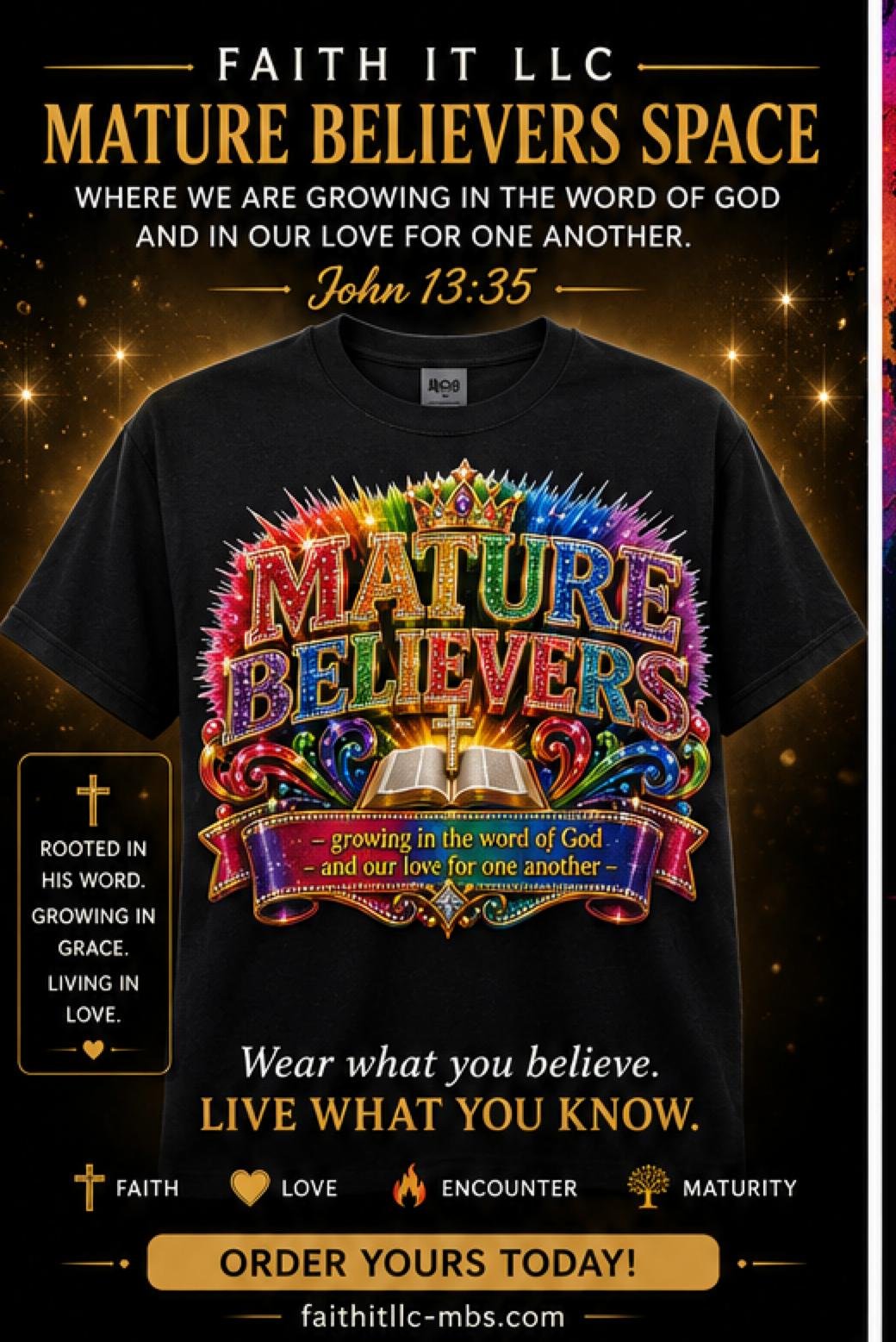 Mature Believers Tee-Black