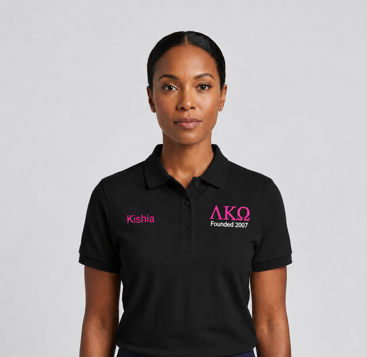 Sorority Polo Black with Name