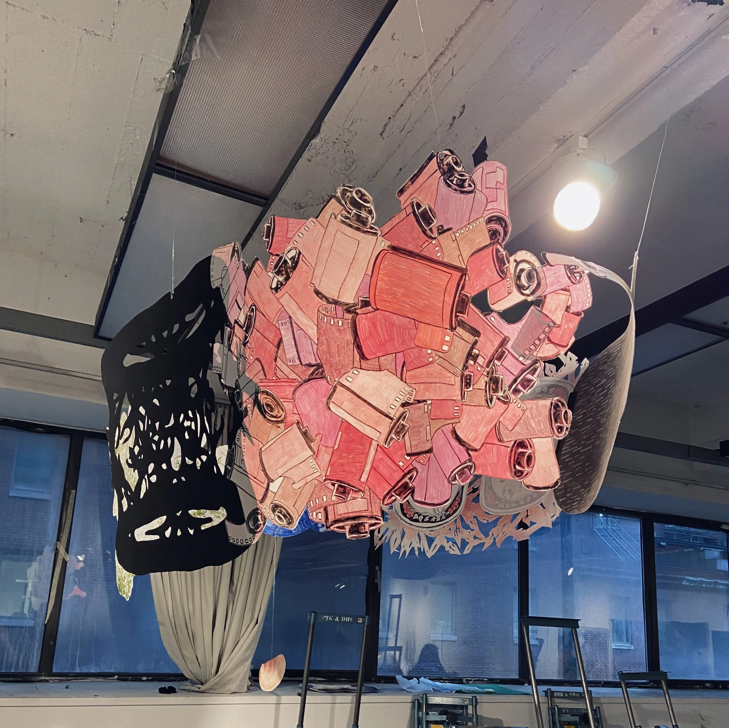 'Memoring', mixed media, 30 inches, 2022