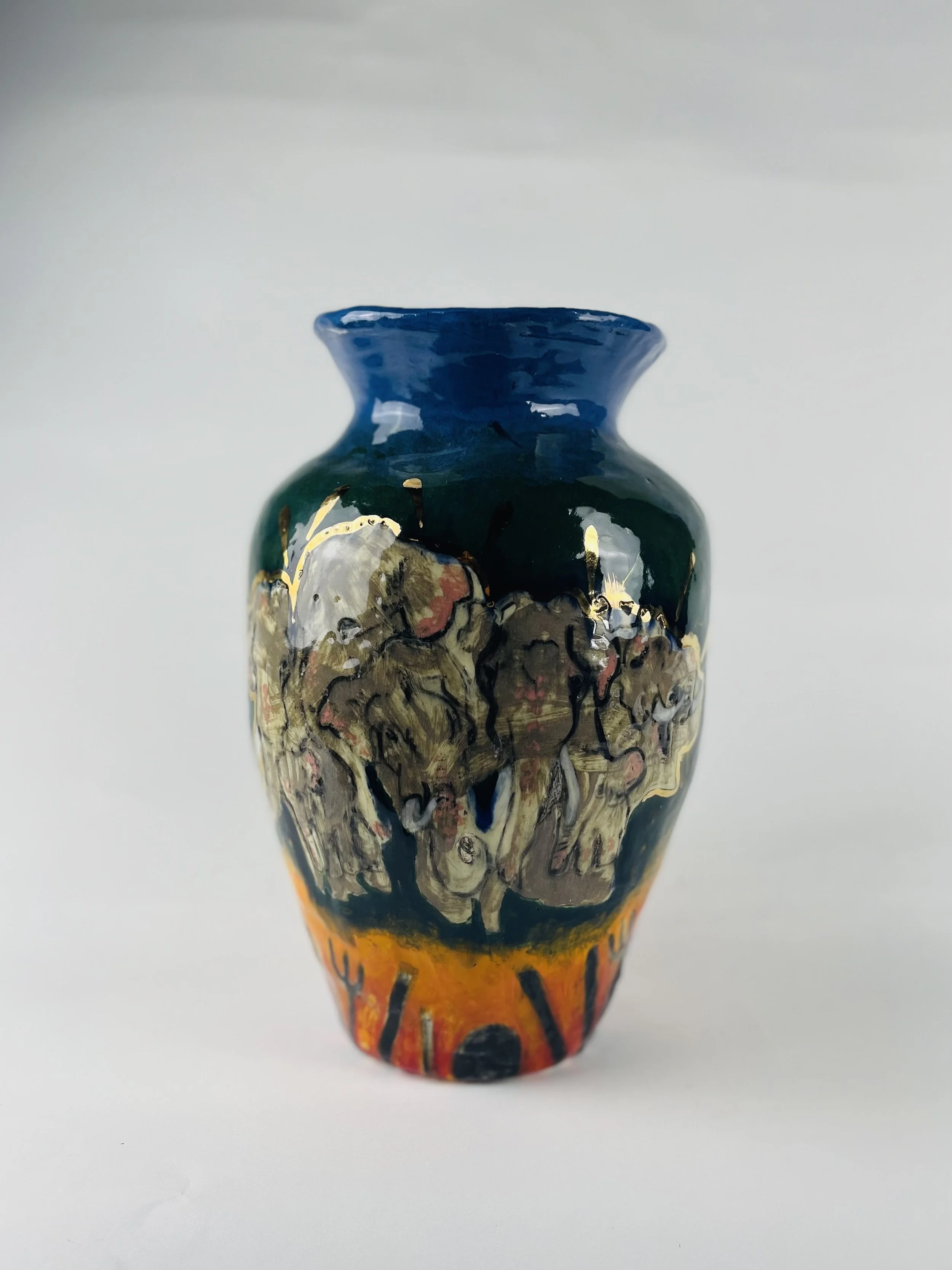 'Endangered', glazed terracotta. 2023