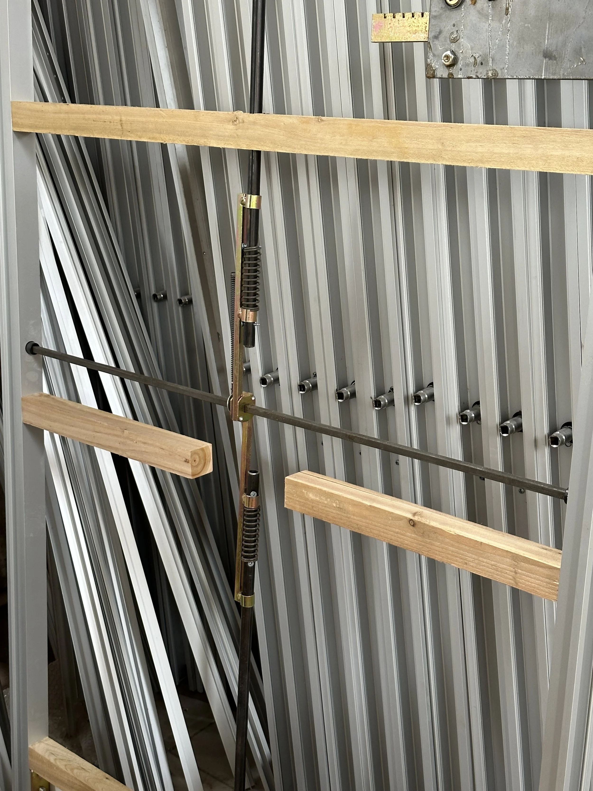 Operable Wall system - Aluminum frame with marine lumbar for light but strong support