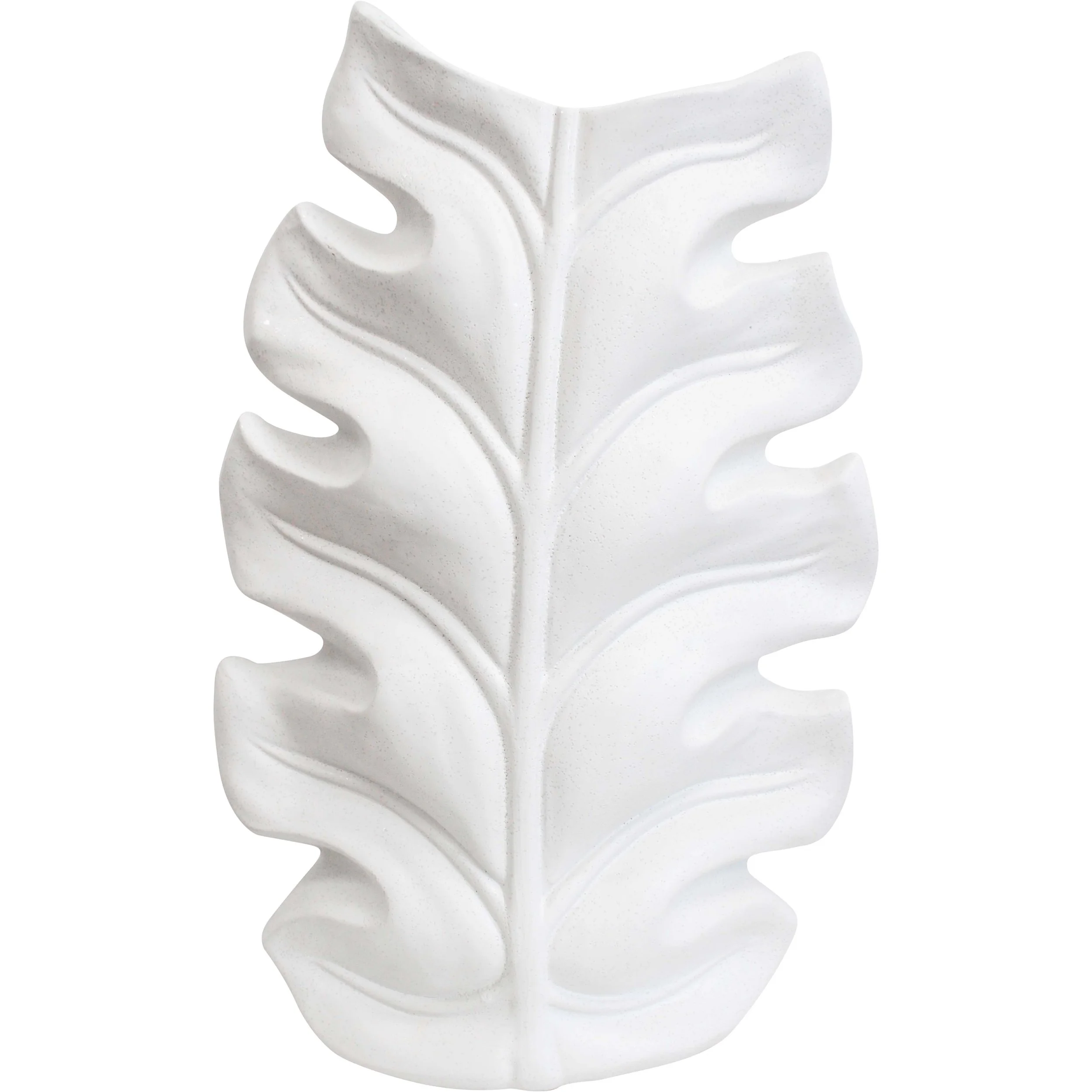 Organic Leaf Vase Rustic White.jpg