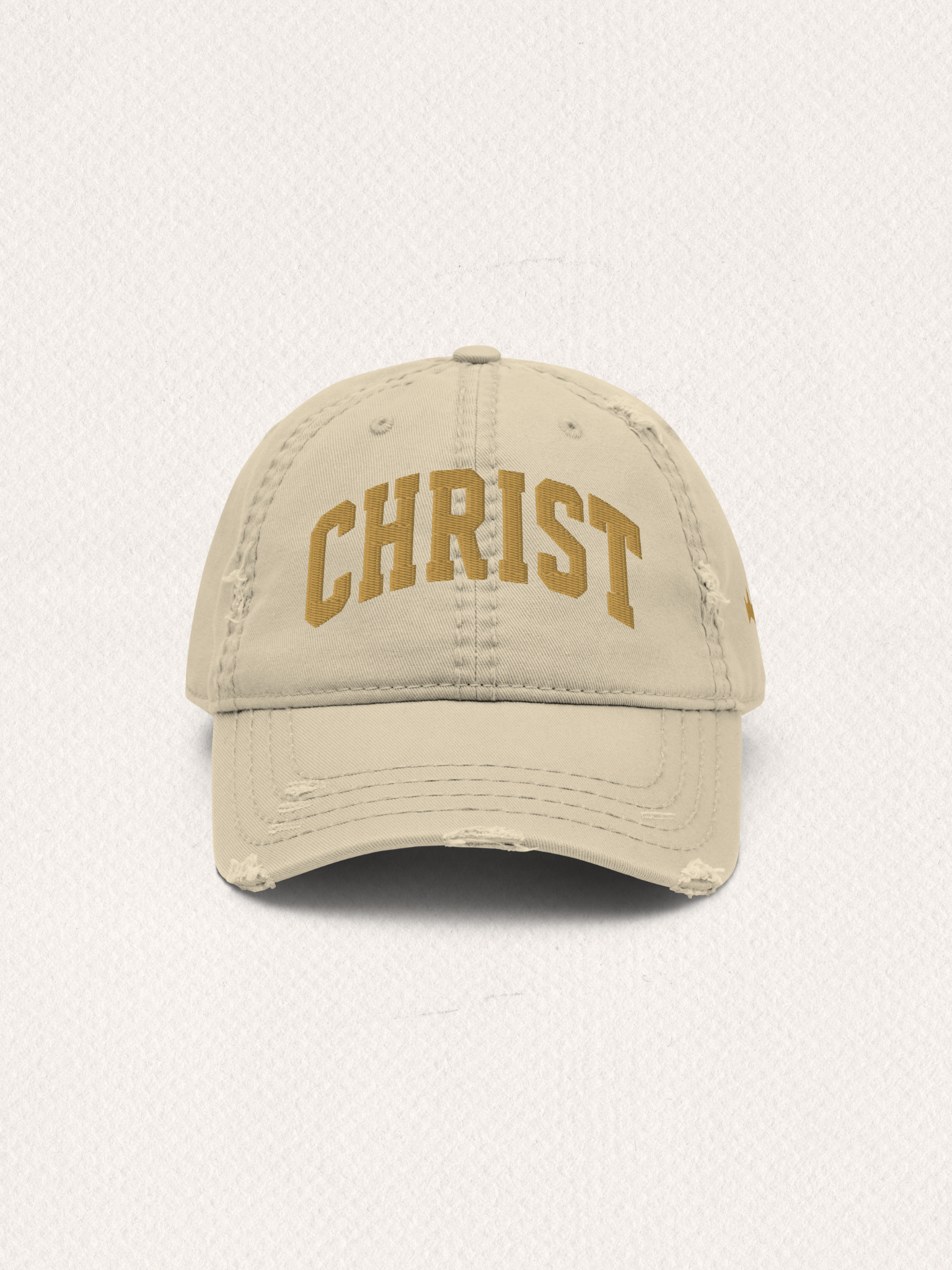 Varsity Christ ball cap - Beige