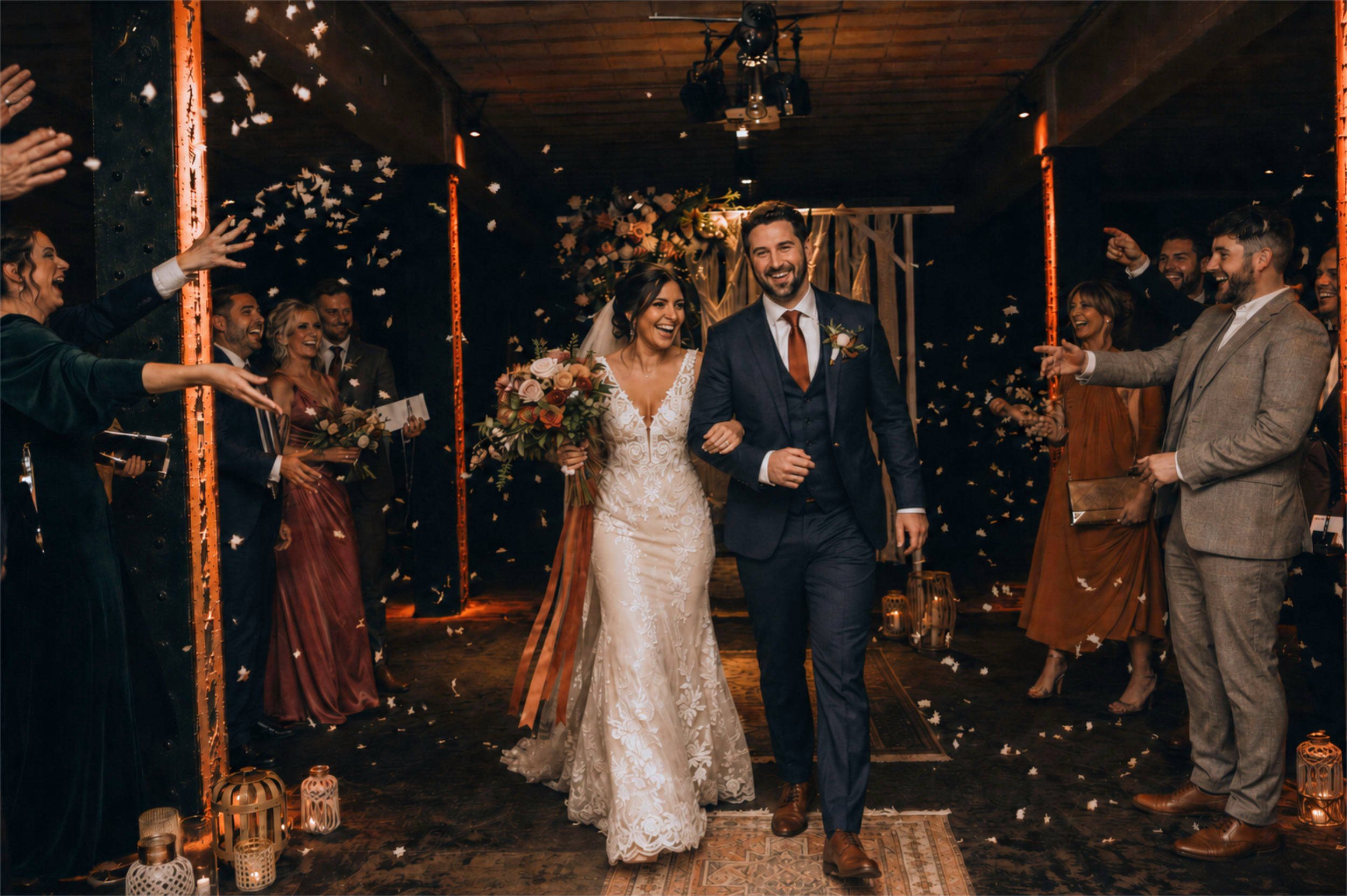 Victoria Warehouse Manchester Confetti Wedding Celebration