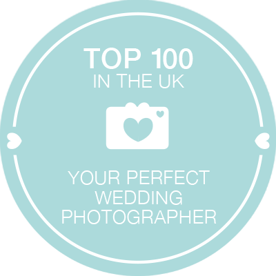 Top 100 UK wedding photographer award badge