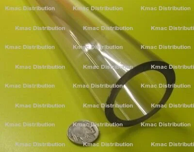 2.25" OD x 1.75" ID x .250" Wall Clear Polycarbonate Tube KM-8049Z