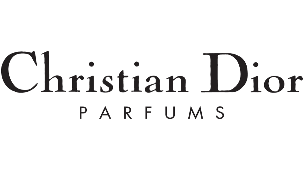 Logo de Christian Dior Parfums en texte noir sur fond transparent.