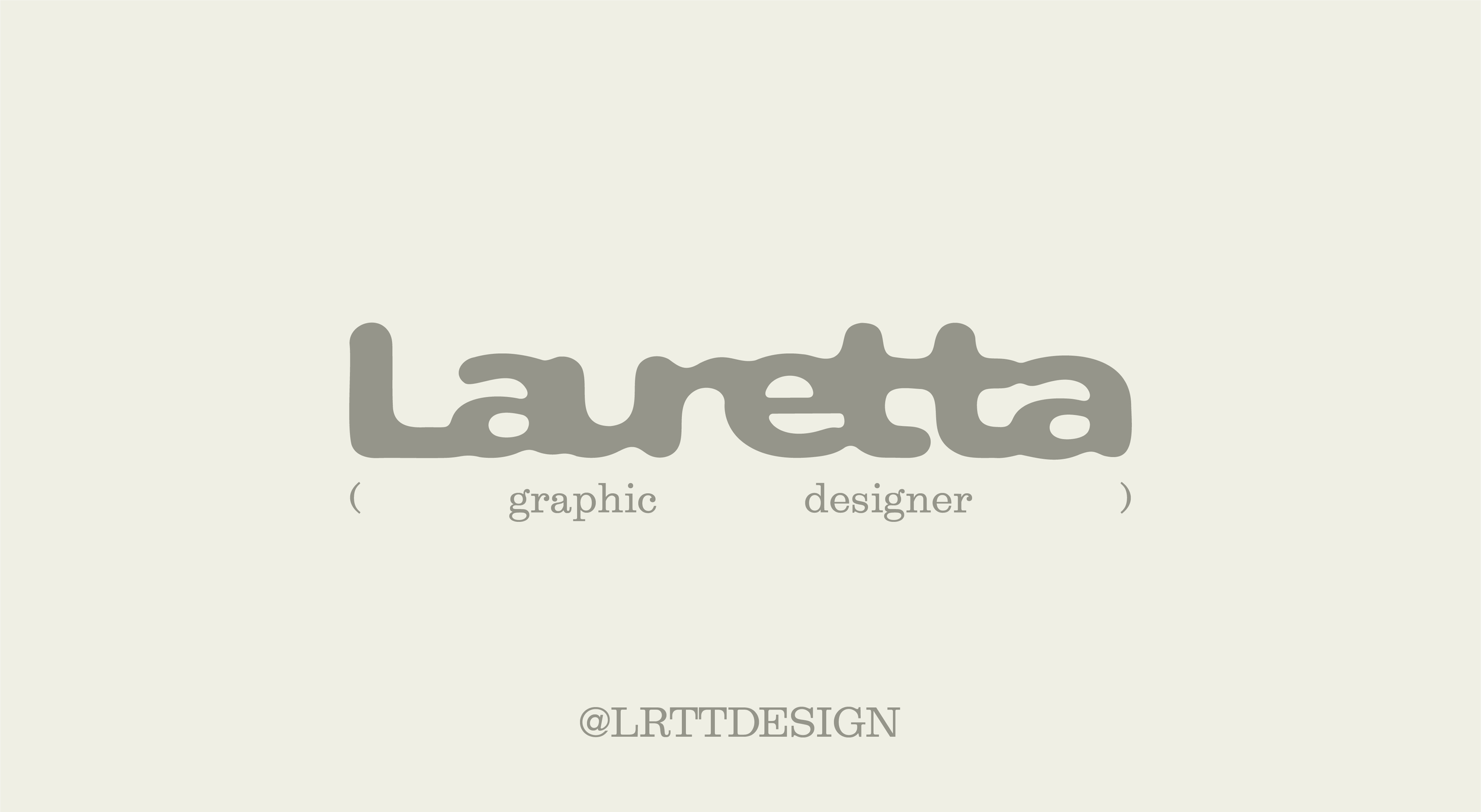 Fronte del biglietto da visita di Lauretta | LRTT Design