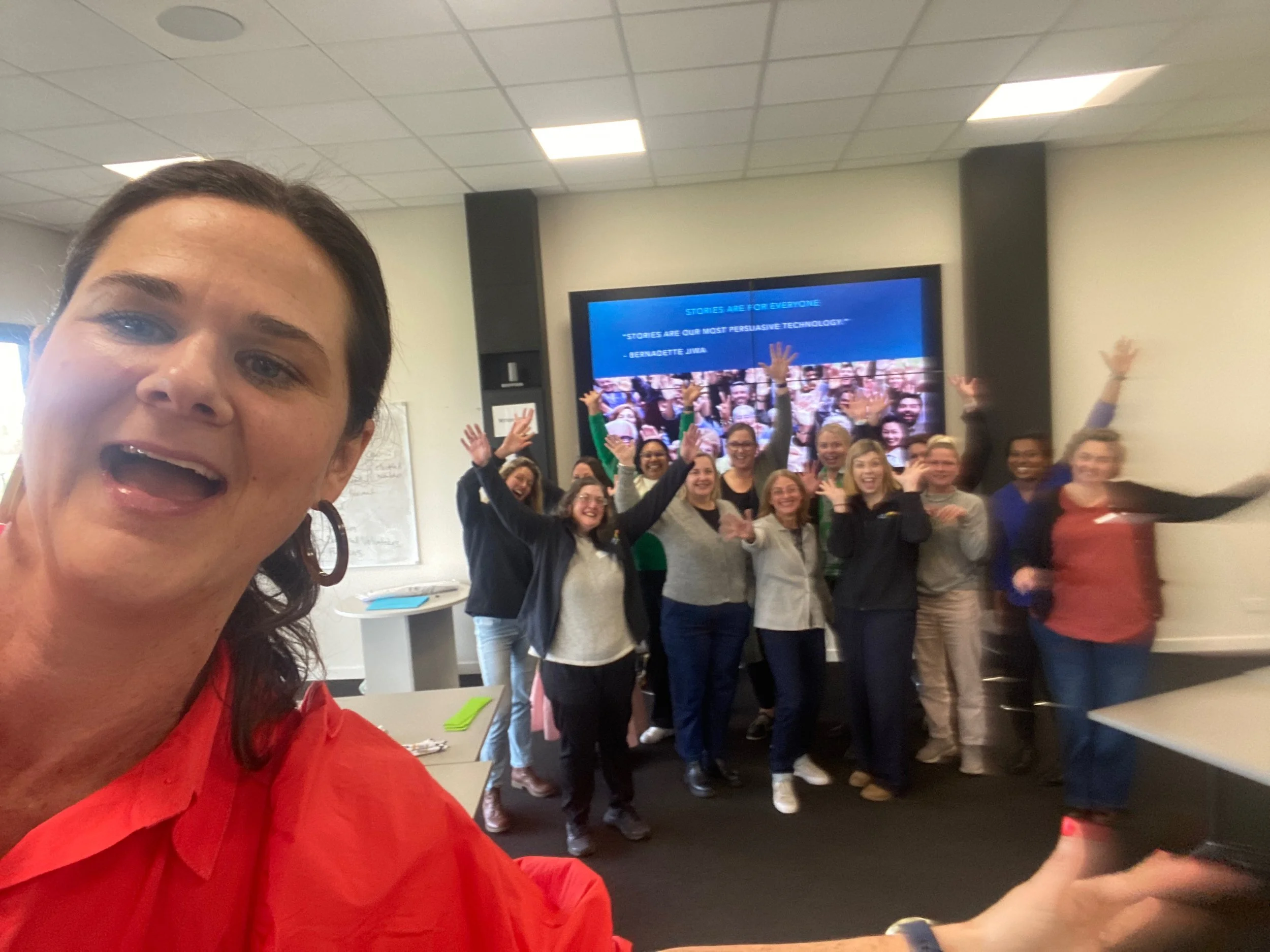 Penny Terry delivering an influential communication and storytelling training workshop