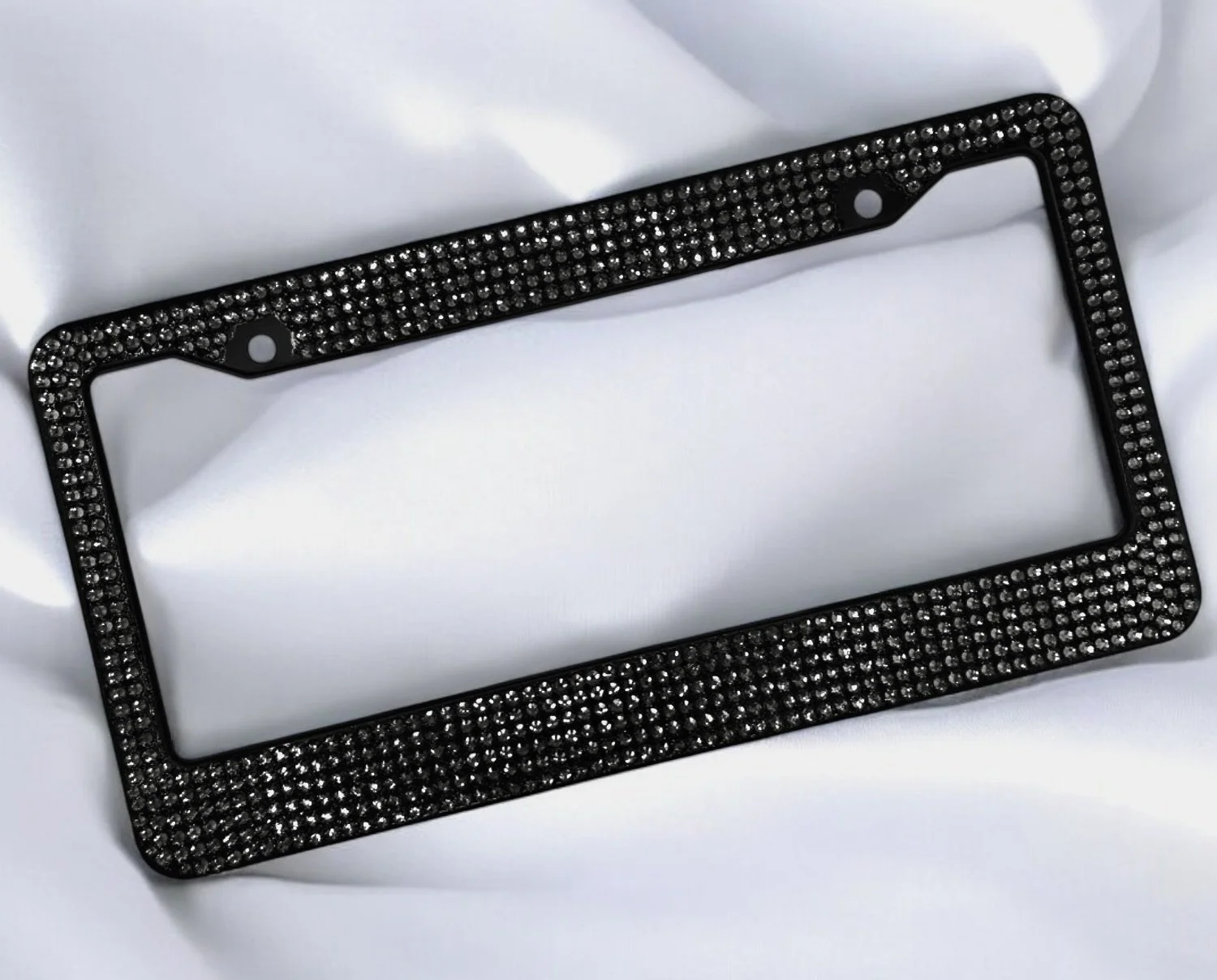 Black Diamond Luxe Rhinestone License Plate Frame