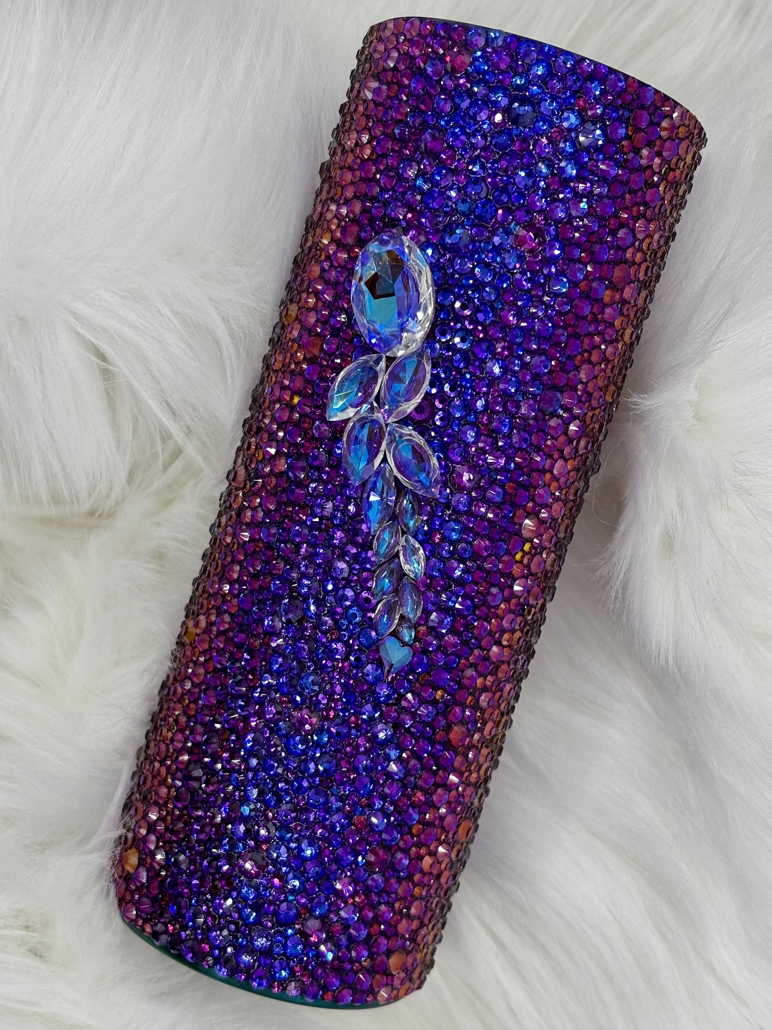 Purple Flame 24 oz Stainless Steel Tumbler