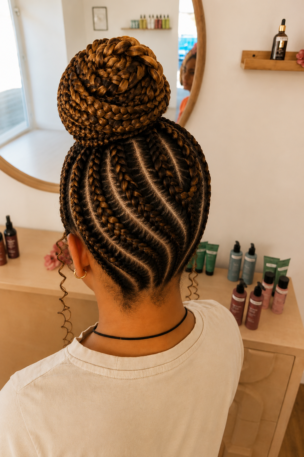 Tresses élégantes, cheveux naturel, mèches naturelles.