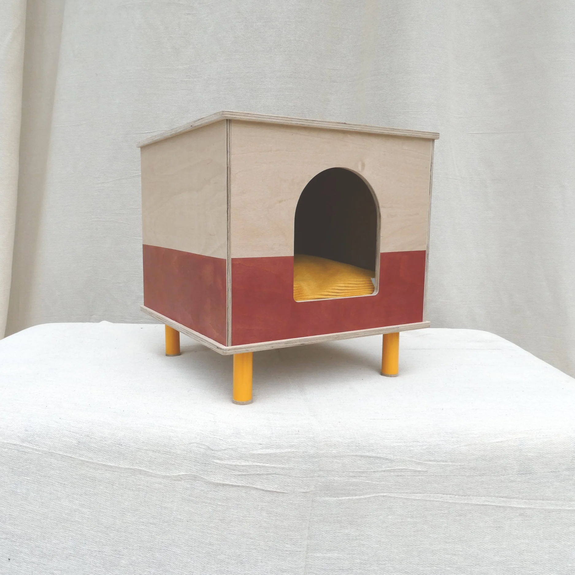 The Cat Cave | Designer Wooden Cat Bed