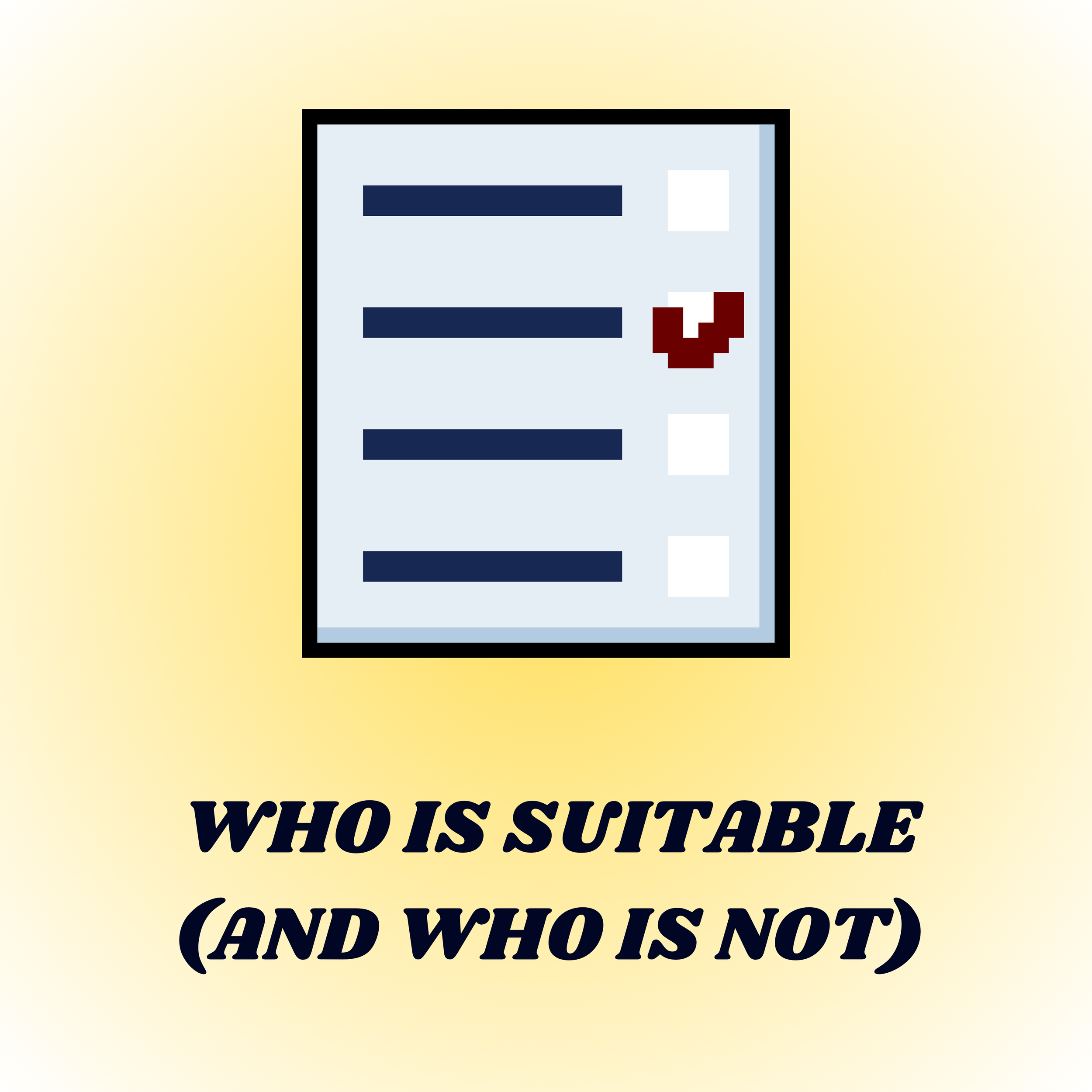 Who is eligible and who is not? 