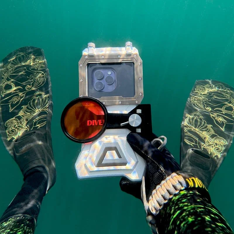 One of the most basic but also most important accessories is the red filter that helps bring back original colours to underwater footage.