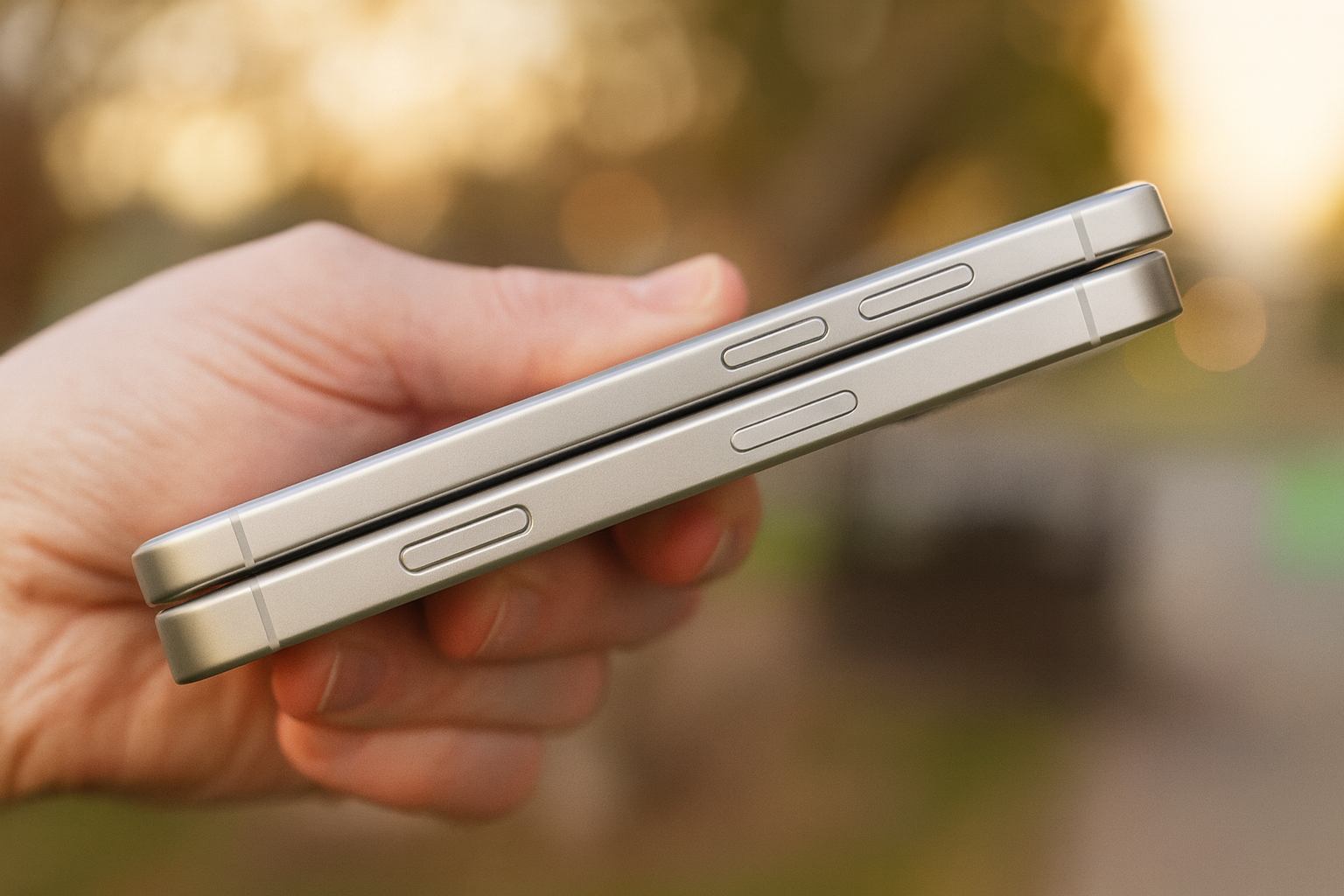 Side-by-side iPhone models showing how each new generation gets slimmer — giving confidence that the latest iPhones will fit seamlessly into DIVEVOLK cases.