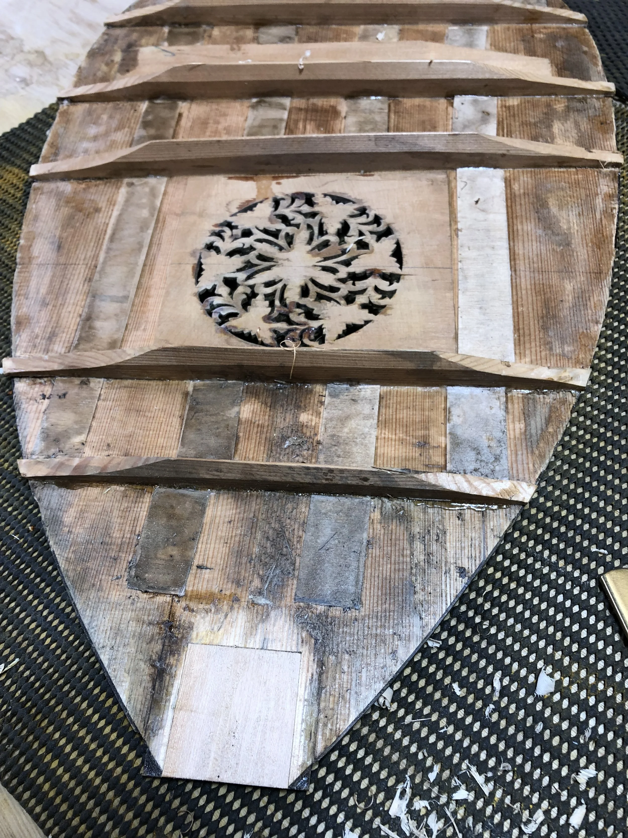 Repaired guitar lute instrument