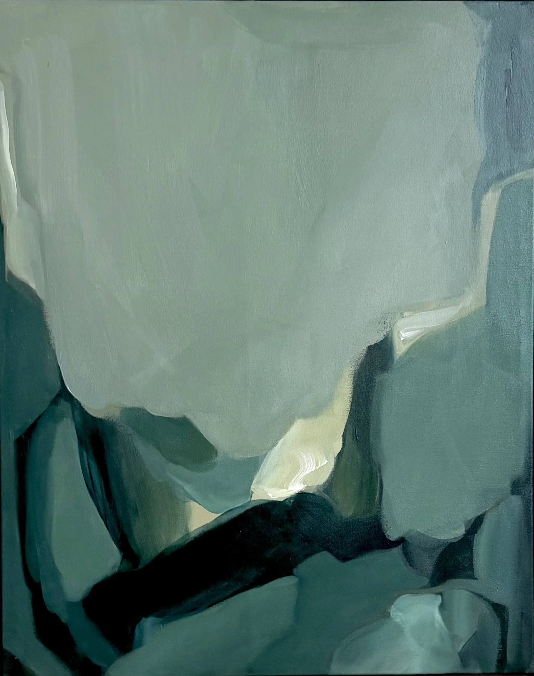 striking deep blue abstract painting carrie jean goldsmith