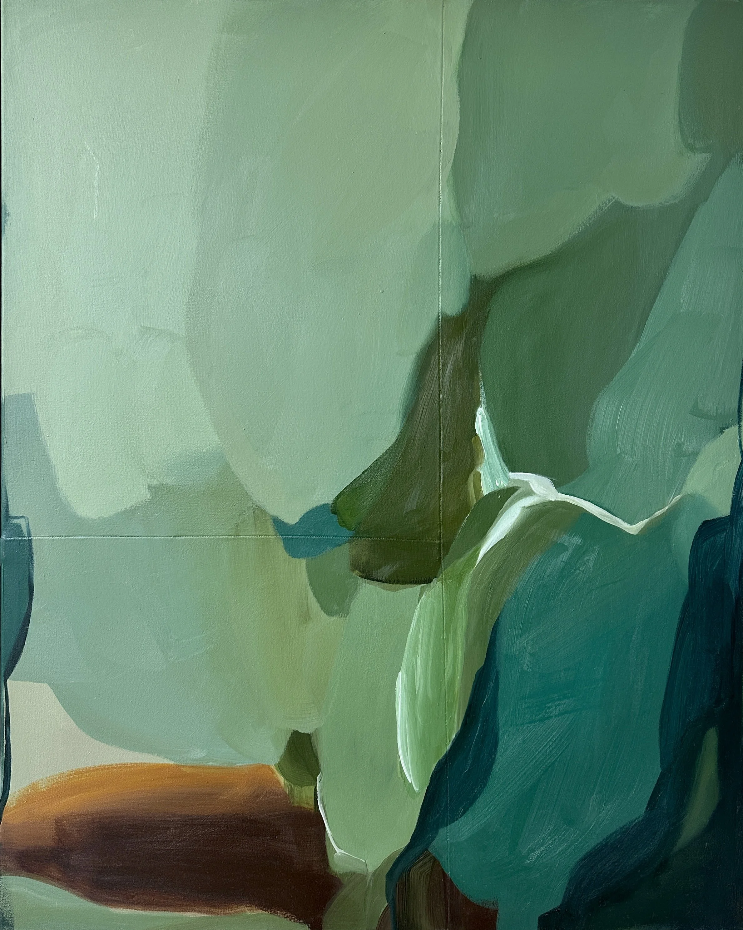 Like Velvet 2025 Oil on fine linen 30cm x 24cm  Presented in a dark wood tray frame