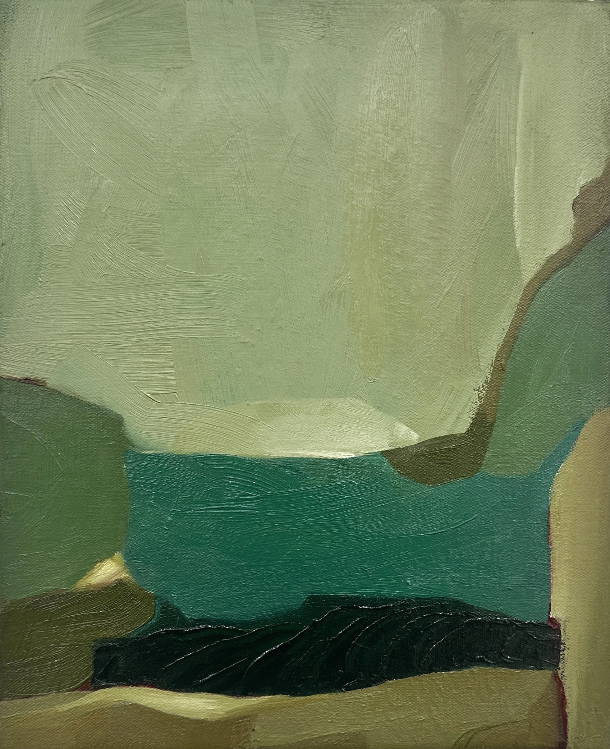 Like Velvet 2025 Oil on fine linen 30cm x 24cm  Presented in a dark wood tray frame