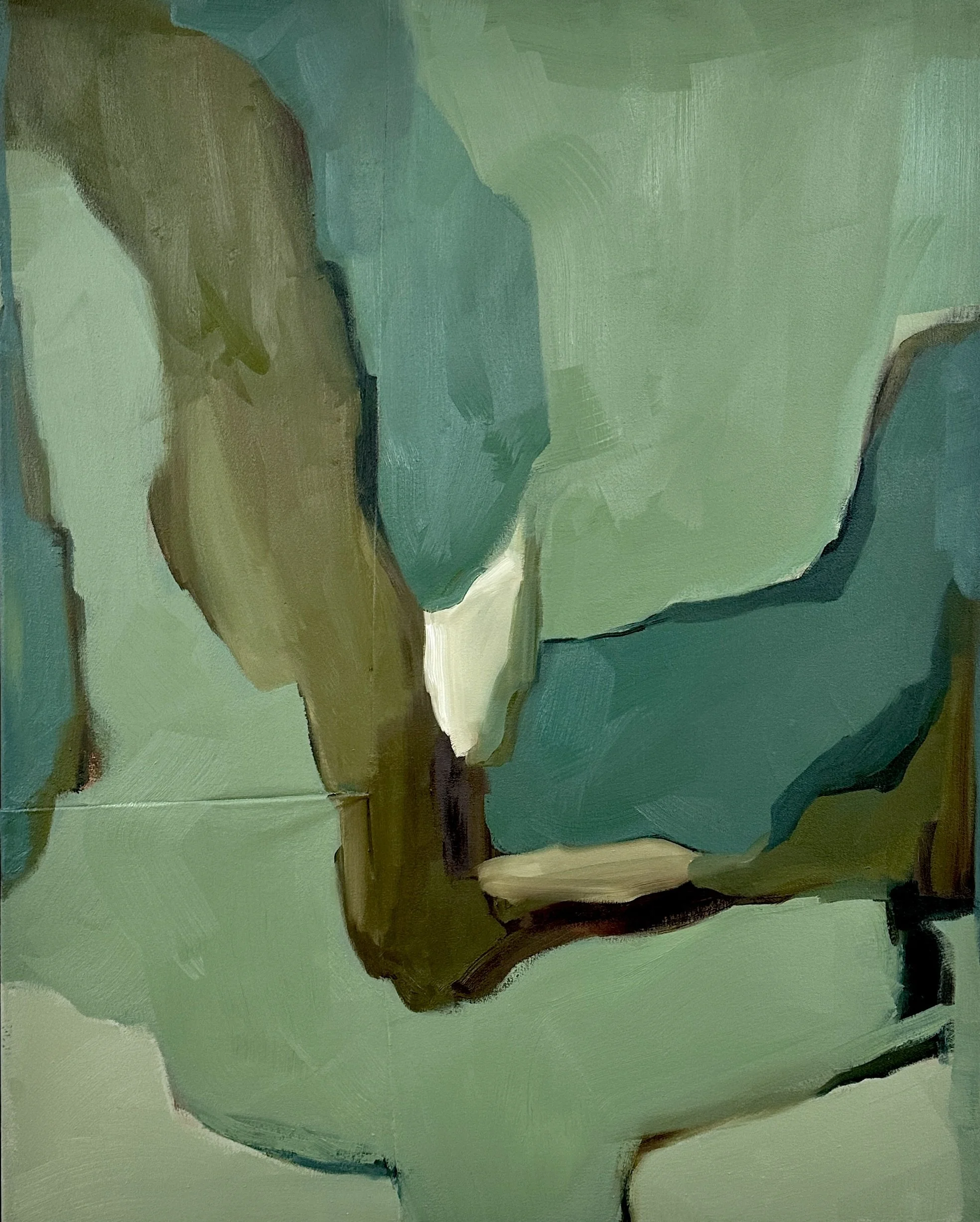 Observation oil on stitched canvas Carrie Jean Goldsmith