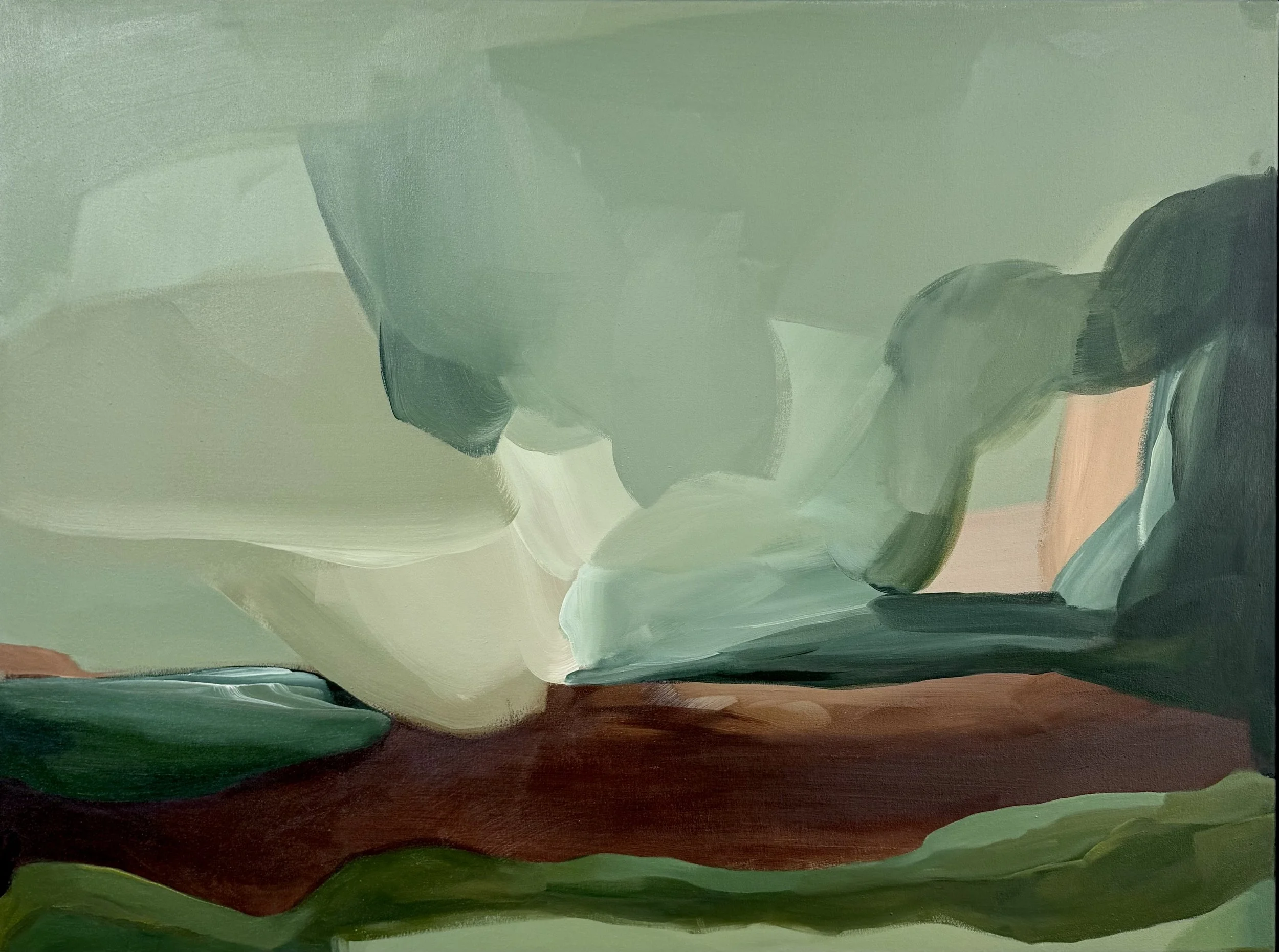 Looming mixed media on canvas carrie jean goldsmith