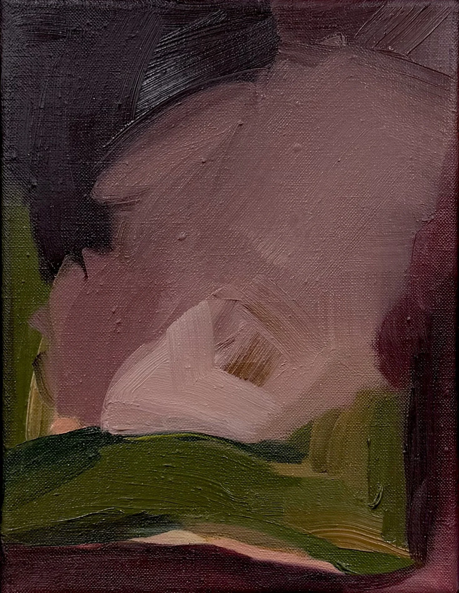 Night Garden deep purple abstract painting