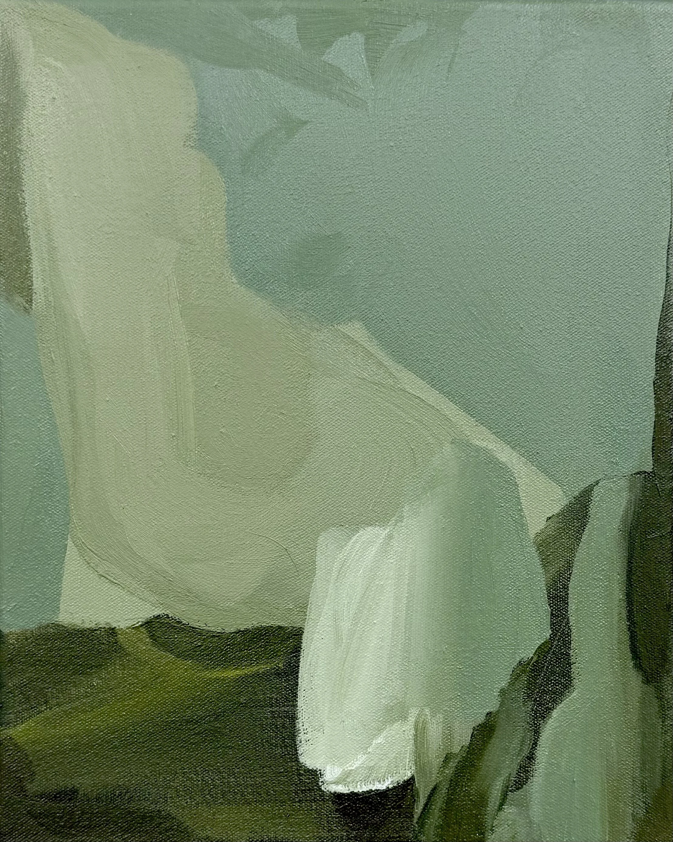 muted greens contrast dark lines abstract  Carrie Jean Goldsmith