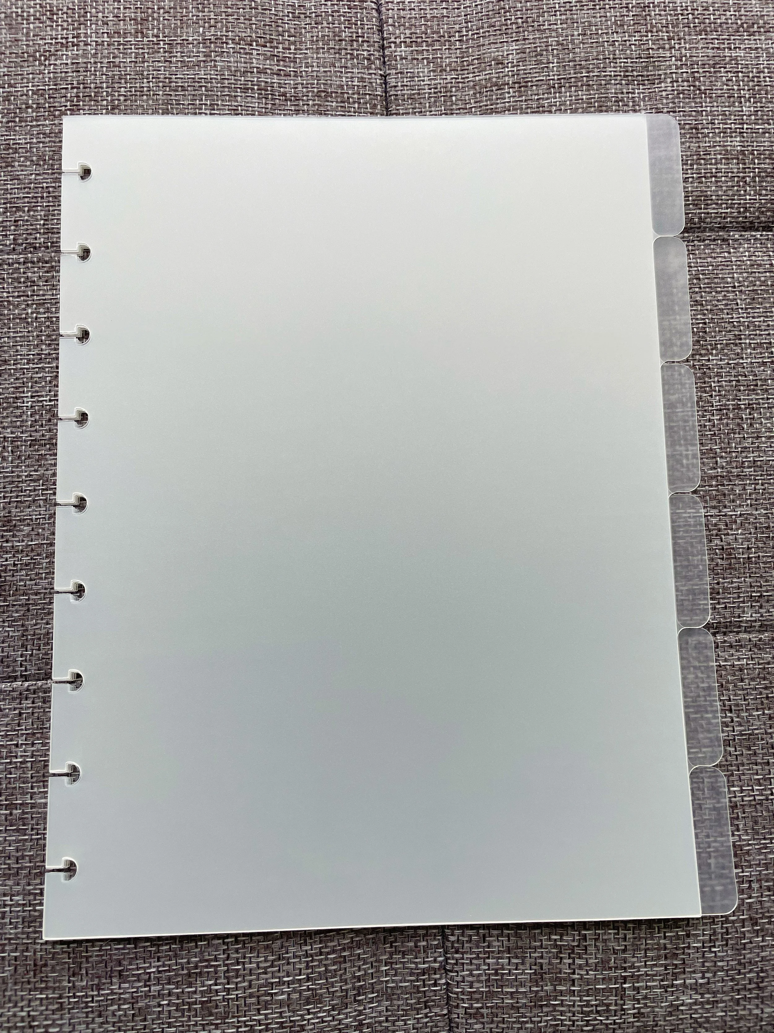 9 Disc 6 Side Tabbed Divider - Frosted.