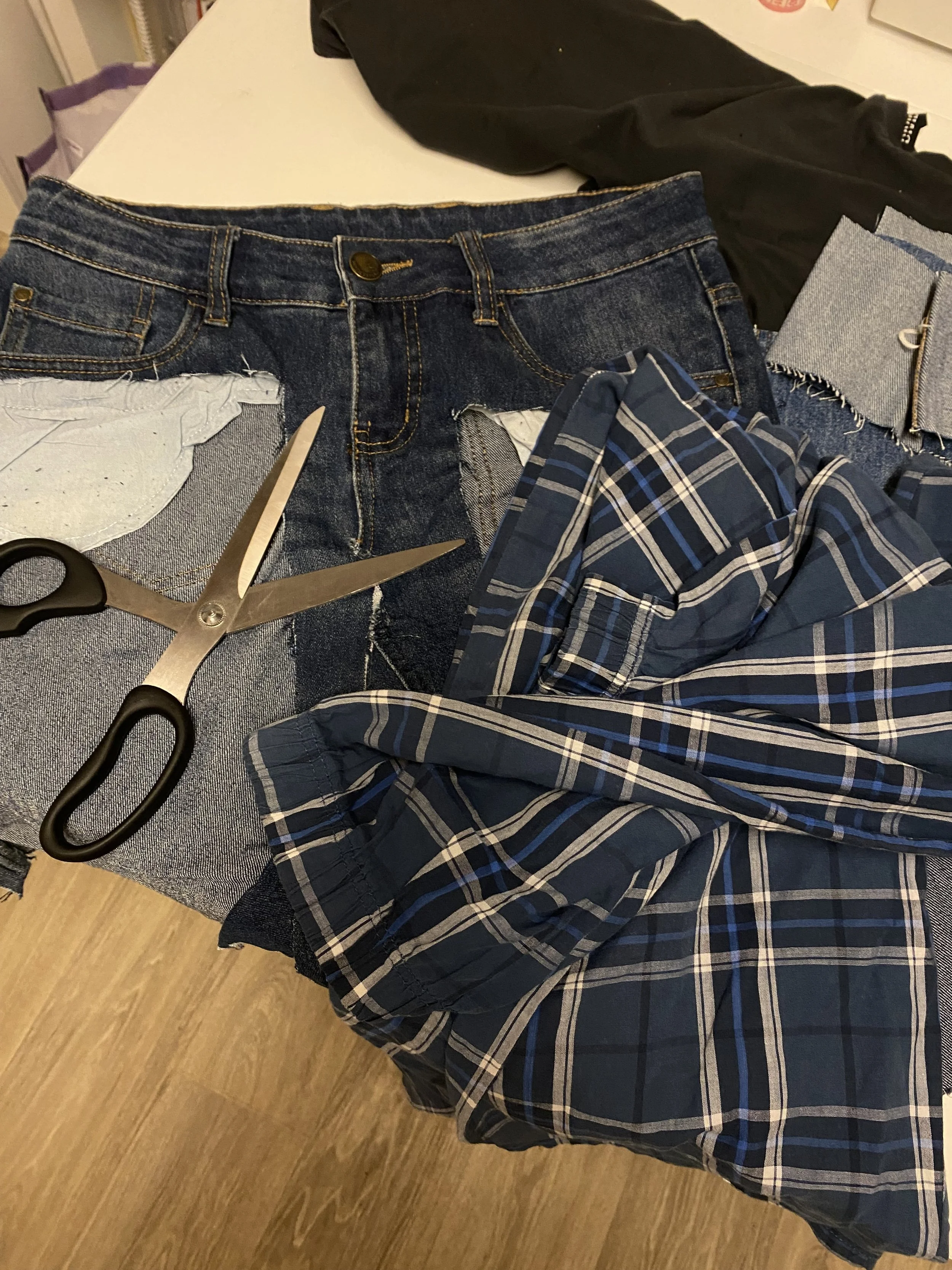 Sarah Edoghogho, upcyled tartan pj pants, streetstyle, JEMA