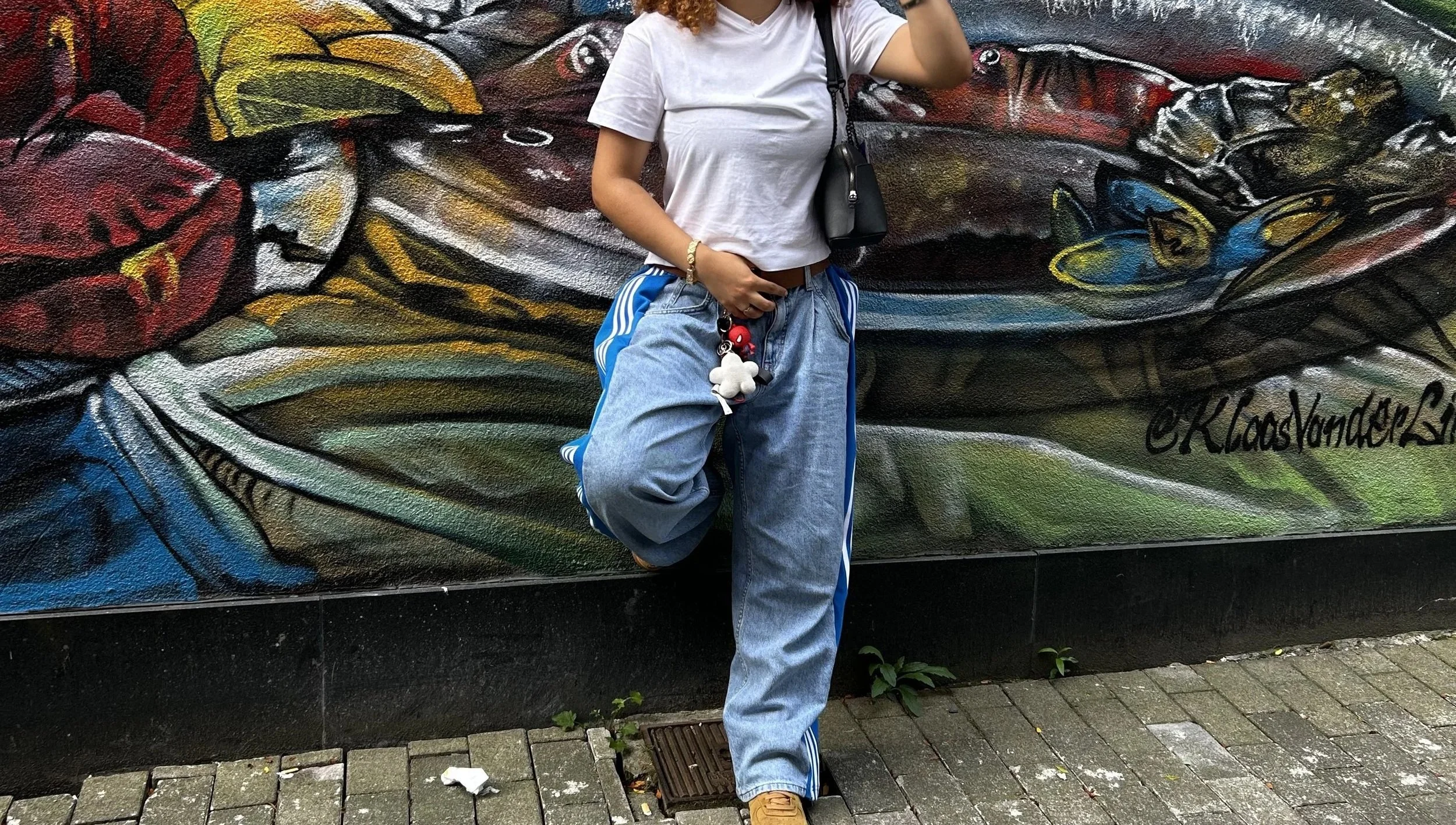 Sarah Edoghogho, upcyled Adidas pants, streetstyle, JEMA