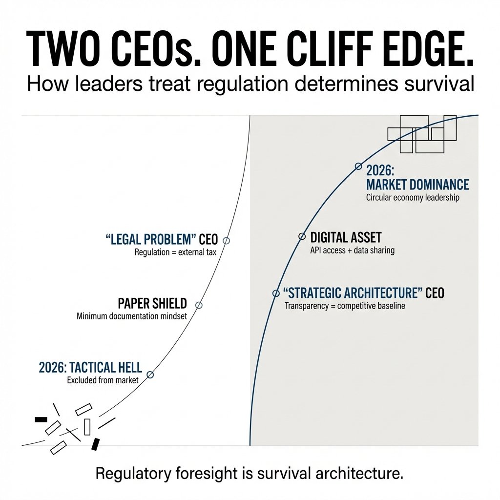 Regulation isn't a legal problem.

If you treat it as one, you are building a company that won&rsquo;t exist in five years.

I see CEOs handing the ESPR file to their General Counsel every week. 

They want a "Paper Shield". They want liabi