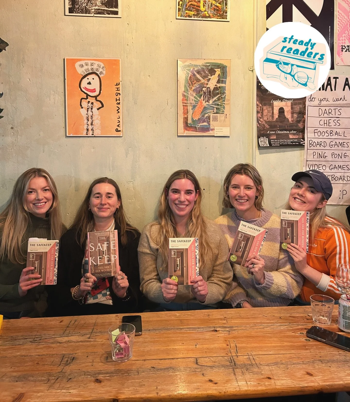 Steady Readers: The Safekeep by Yael Van Der Wouden🫖

We were in Waterloo last night to discuss this month&rsquo;s book! It proved a popular choice with lots to dive into. Prompts, discussions and debates were had, but overall, The Safekeep did not 