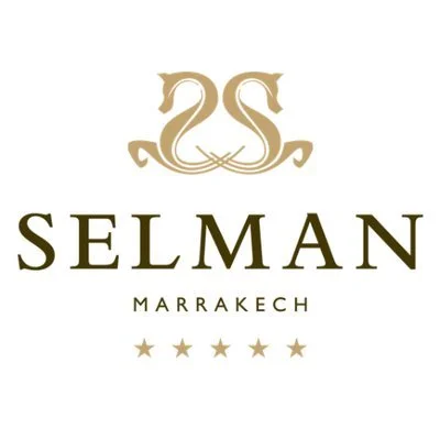 Logo with stylized 'S' and 'S' intertwined, the word 'Selman' in large letters, 'Marrakech' below, and five stars at the bottom.