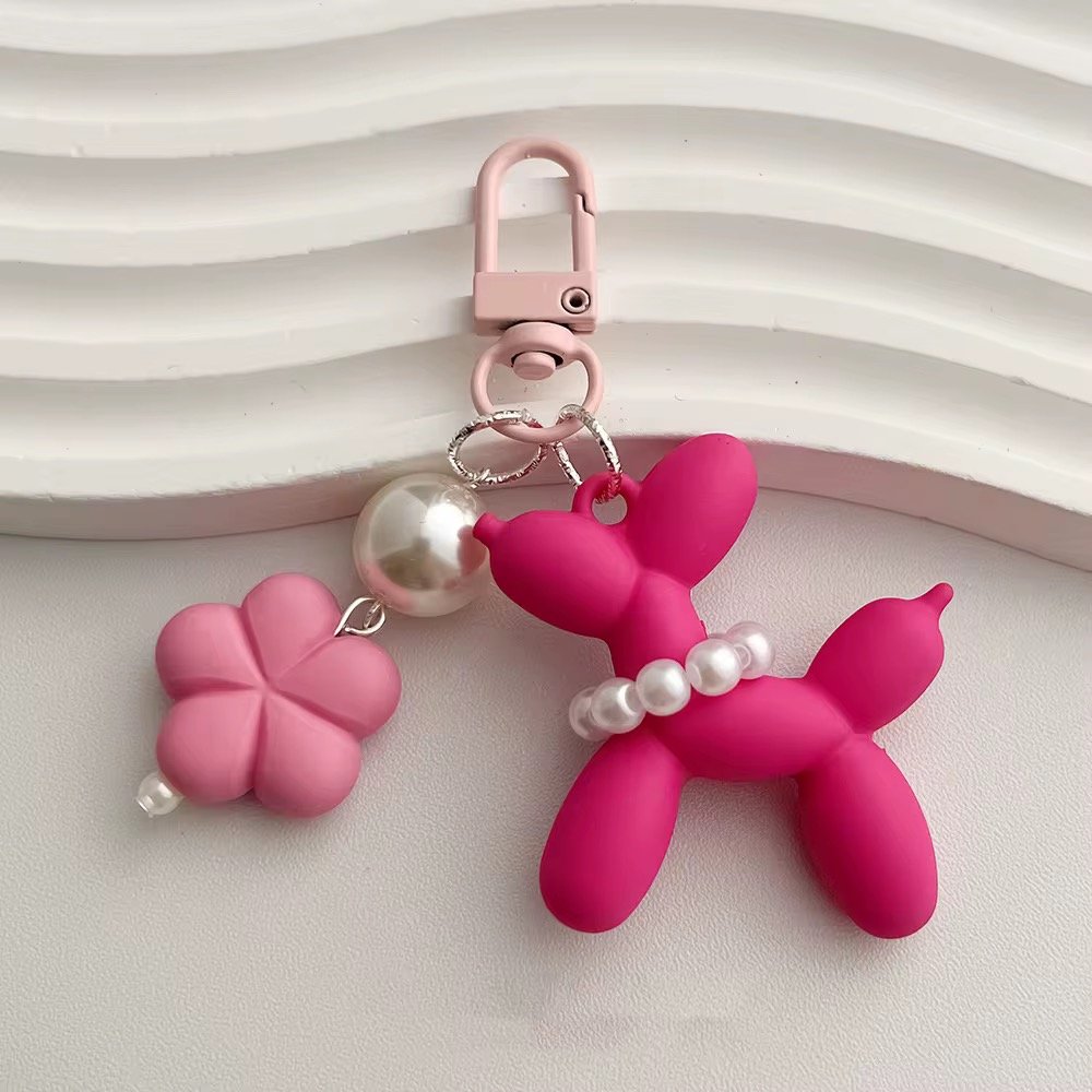 Puppy Pearl Keychain