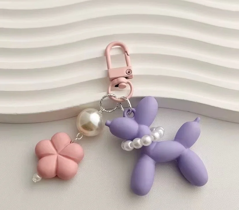 Puppy Pearl Keychain