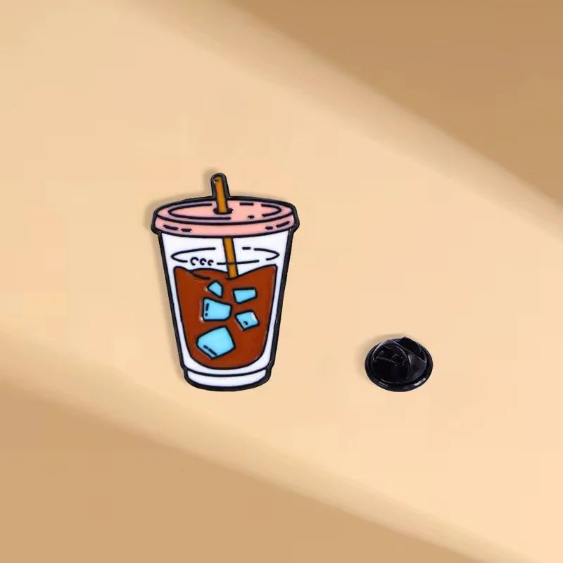 Iced Coffee Enamel Pins