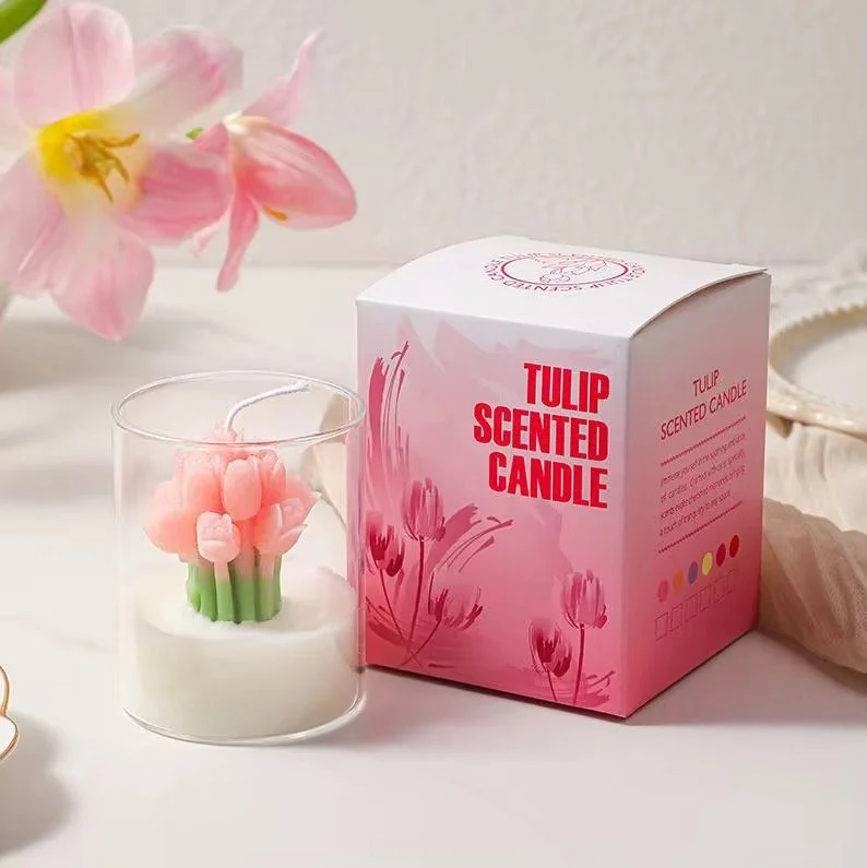 Piink Tulip Candle
