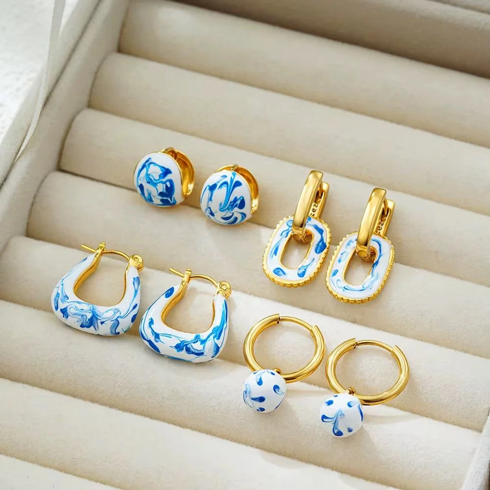 Blue Seaside Earrings