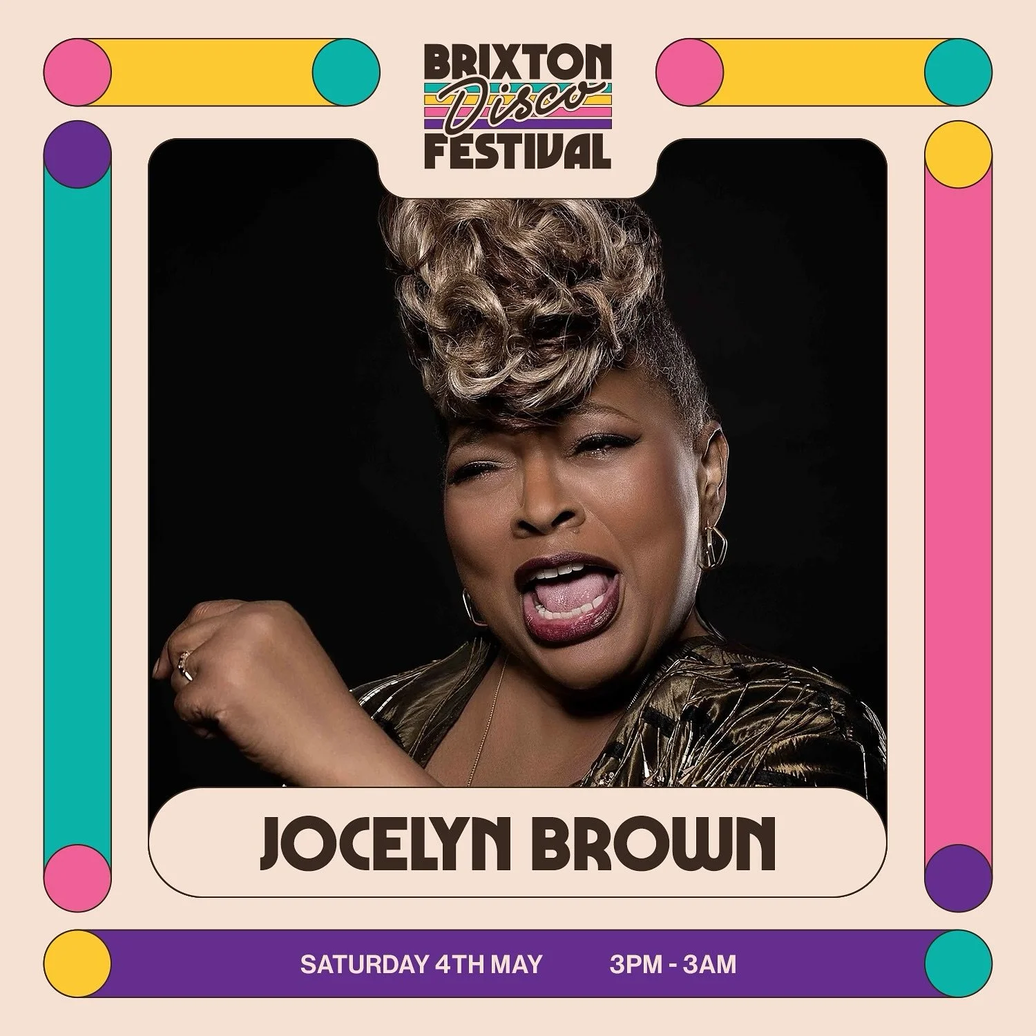 I am so happy to be back at @brixtondiscofestival this Saturday, May 4th performing @electricbrixtonofficial Last few tickets left make sure you get yours before they&rsquo;re gone !!! See ya there Ticket 🎟️ link in bio