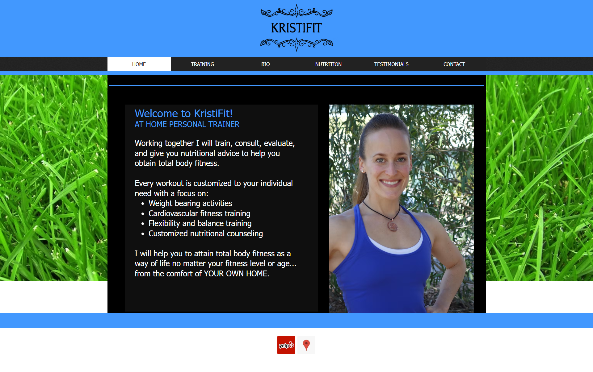 At home personal trainer website design example by Imperial Intellect Portugal