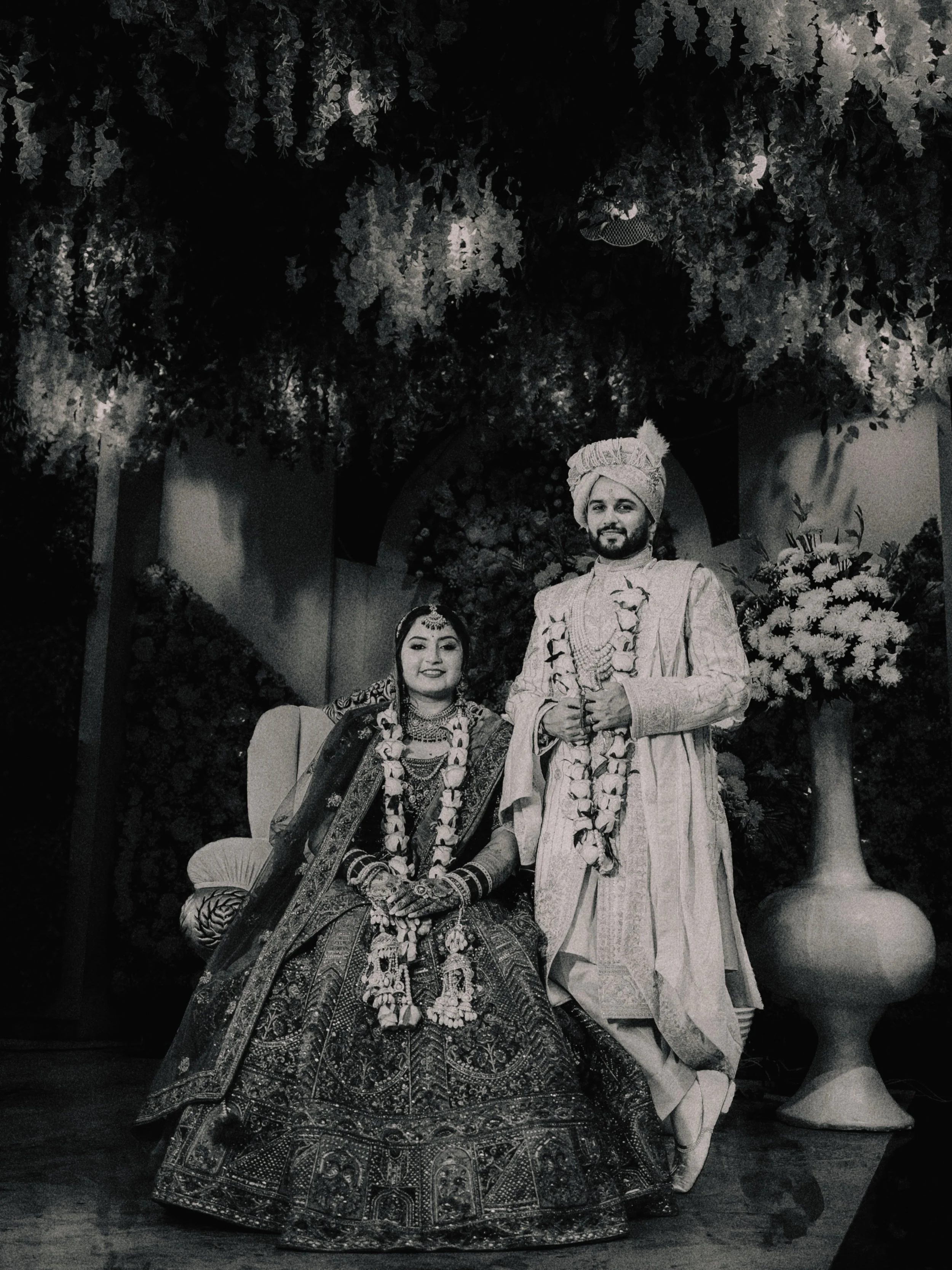 In a world full of color, you&rsquo;re my forever classic. 🎬💍

(Wedding photography, black and white, b&amp;w, indian wedding, couple, love, trend, viral, destination wedding, tales of moira) #weddingphotography #talesofmoira