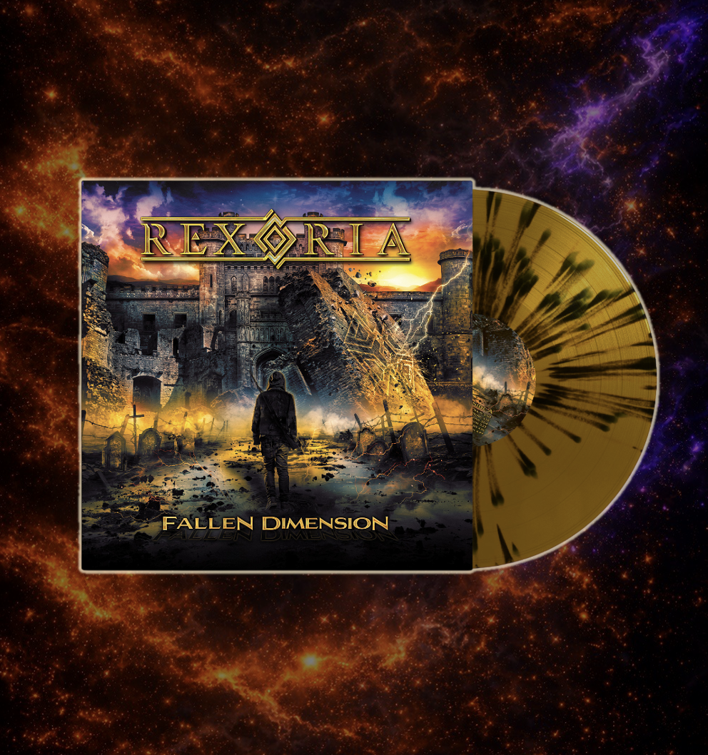 REXORIA - Fallen Dimension - Pre-order Gatefold Gold Splatter Vinyl (Ltd)