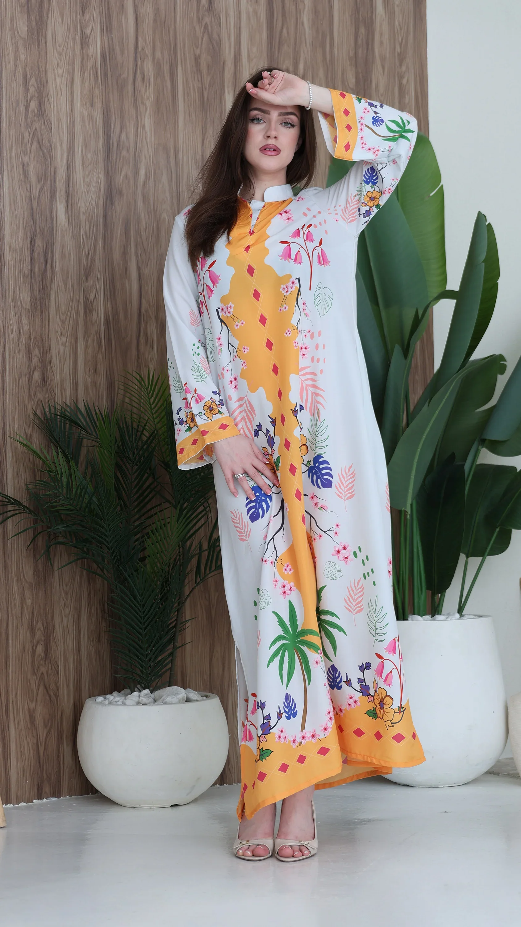 Ivory Bloom Kaftan