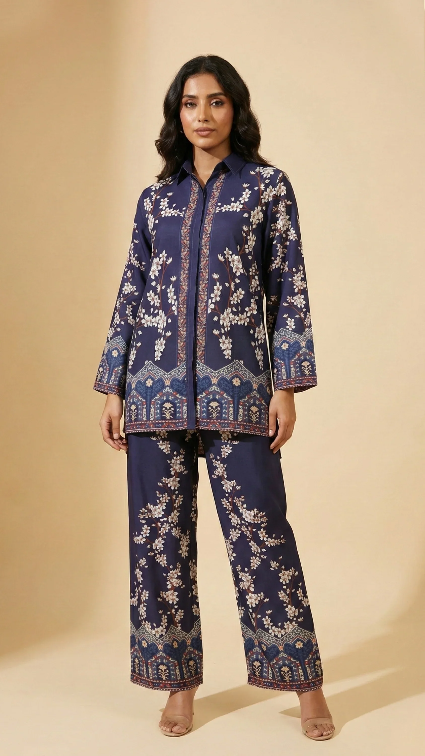 Navy Bloom Co-ord Set