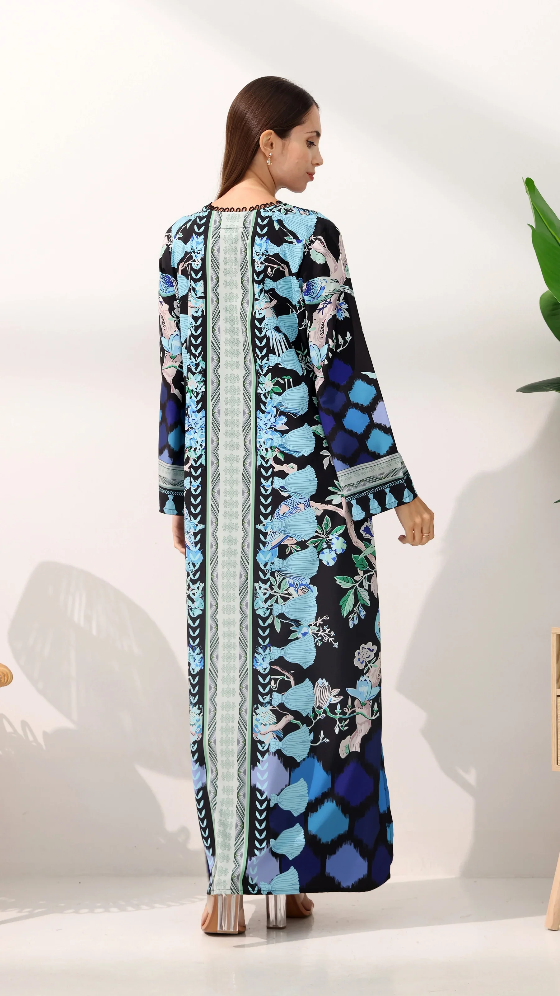 Midnight Aqua Kaftan