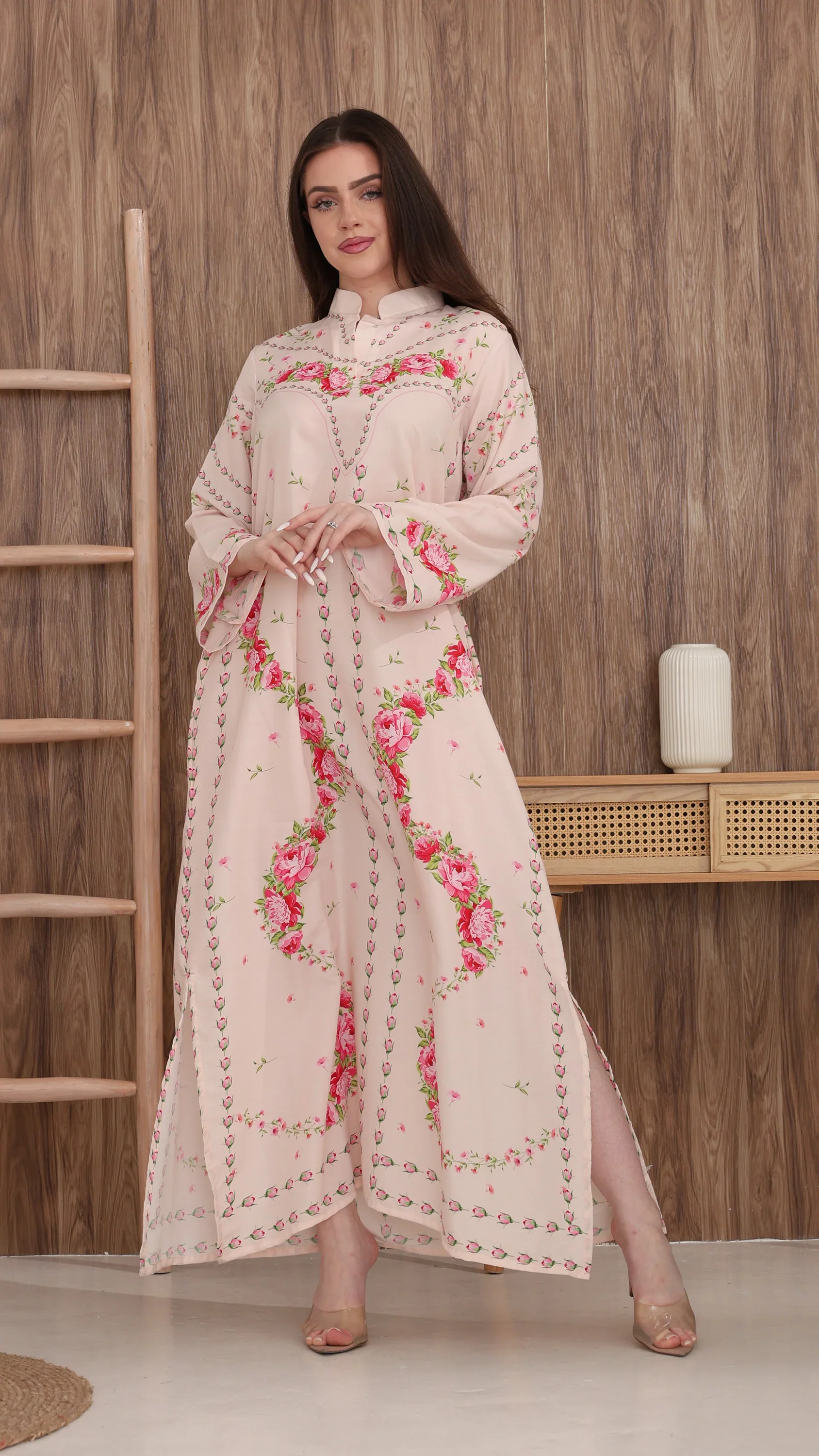 Blush Floral Maxi Kaftan