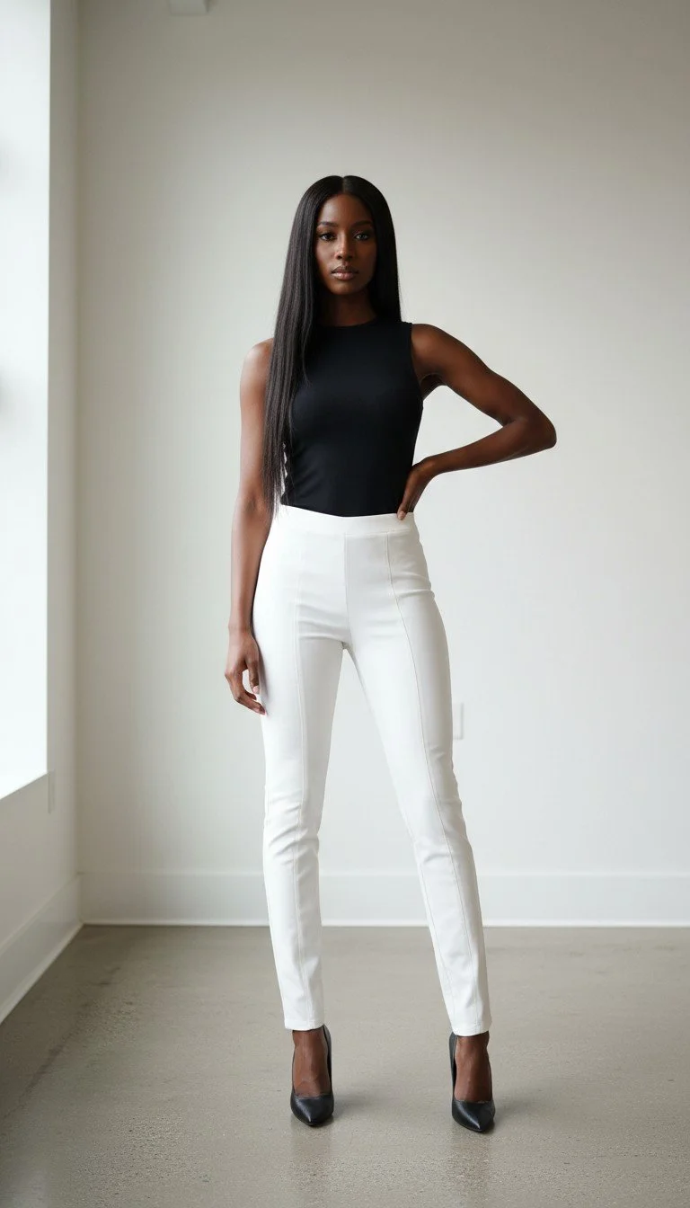Giga - Timeless White Tailored Pants Size 32