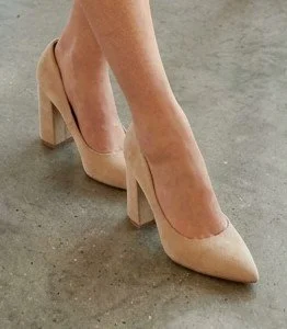 RUI - Elegant Beige Block Heel Size 39