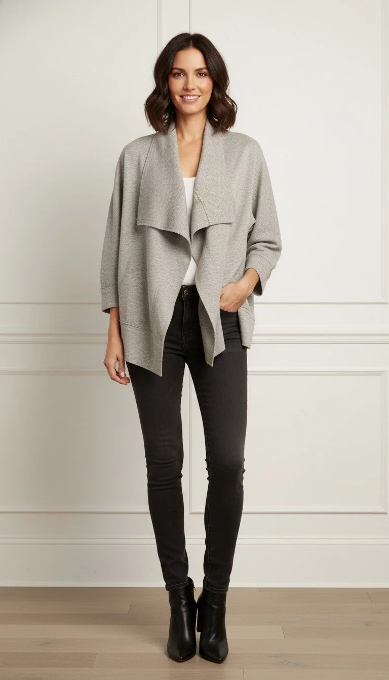 Donna Karen - Cozy Waterfall Cardigan Size S